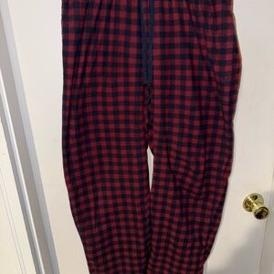 Nautica Navy Blue & Dark Red check  lounge pants/Sleepwear w/pocketsMen’s Large